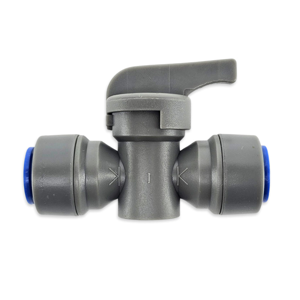 This push in ball valve joiner is suitable for our EVABarrier Beer & Gas hosing in 9.5mm (3/8") OD line to 6.5mm (1/4") OD.