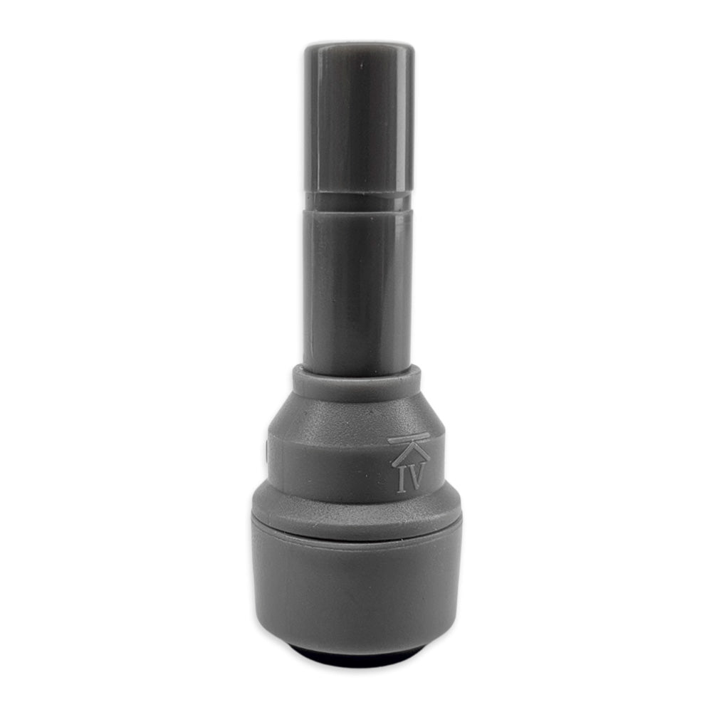 This reducer is suitable for our EVABarrier Beer & Gas hosing 8mm (5/16") OD Hosing that can be fitted to any female duotight push fit in 9.5mm (3/8").
