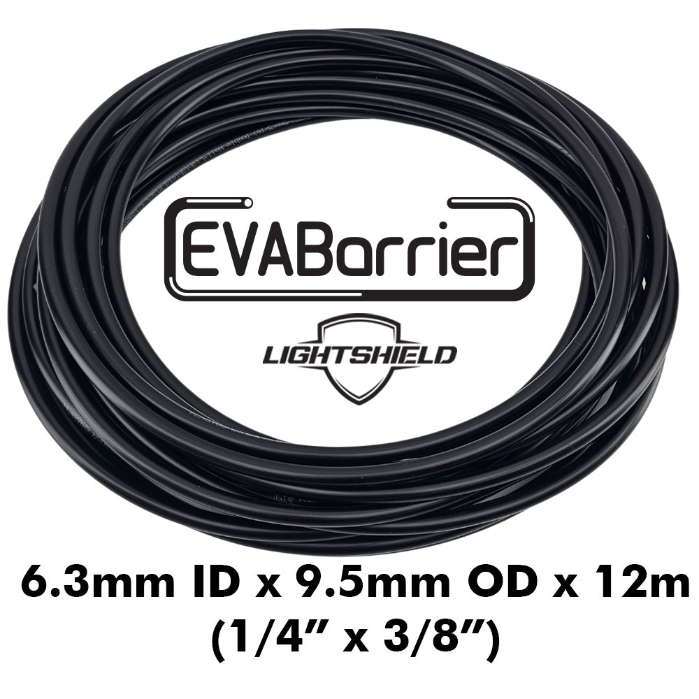 The outer barrier has accurately extruded tolerances and made from an EVA material. It also seals well when used with various John Guest, duotight or other push in fittings. The outer barrier gives the tubing excellent kink resistance so the line is able to bend around a tight radius without kinking.