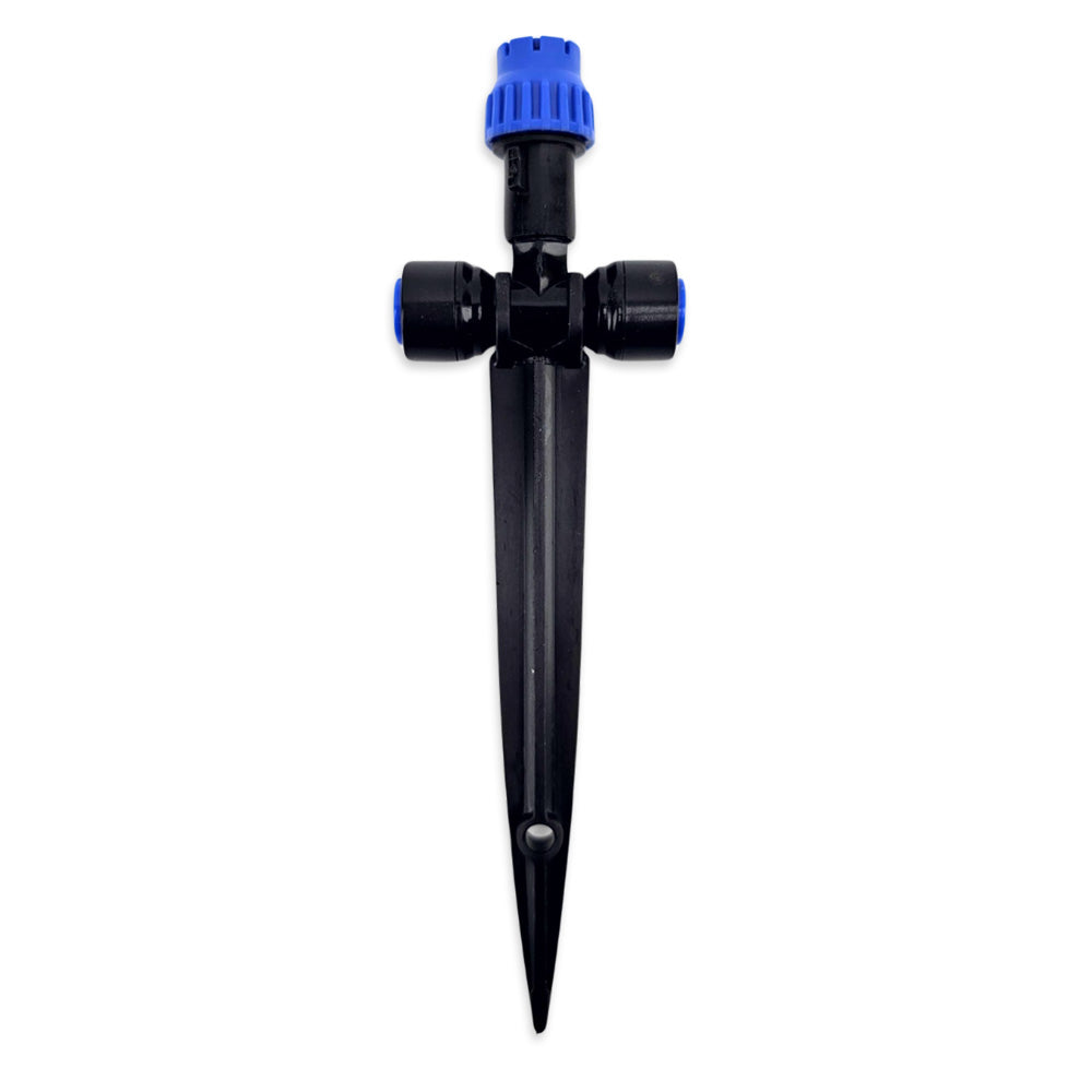 6.35mm Push in - 360° Adjustable Sprinkler with Removable Spike (10 Pack)