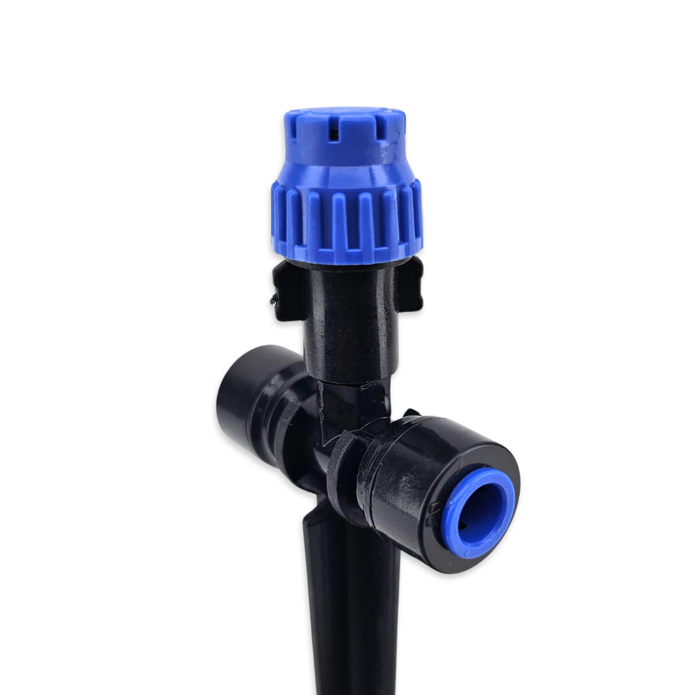 6.35mm Push in - 360° Adjustable Sprinkler with Removable Spike (10 Pack)