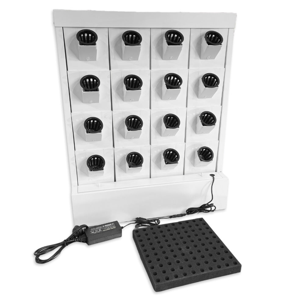 16 hole wall mounted hydroponic system