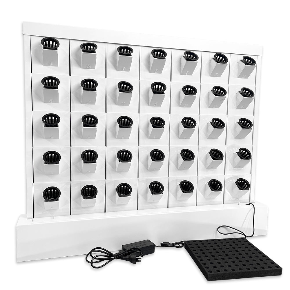 35 hole wall mounted hydroponic system