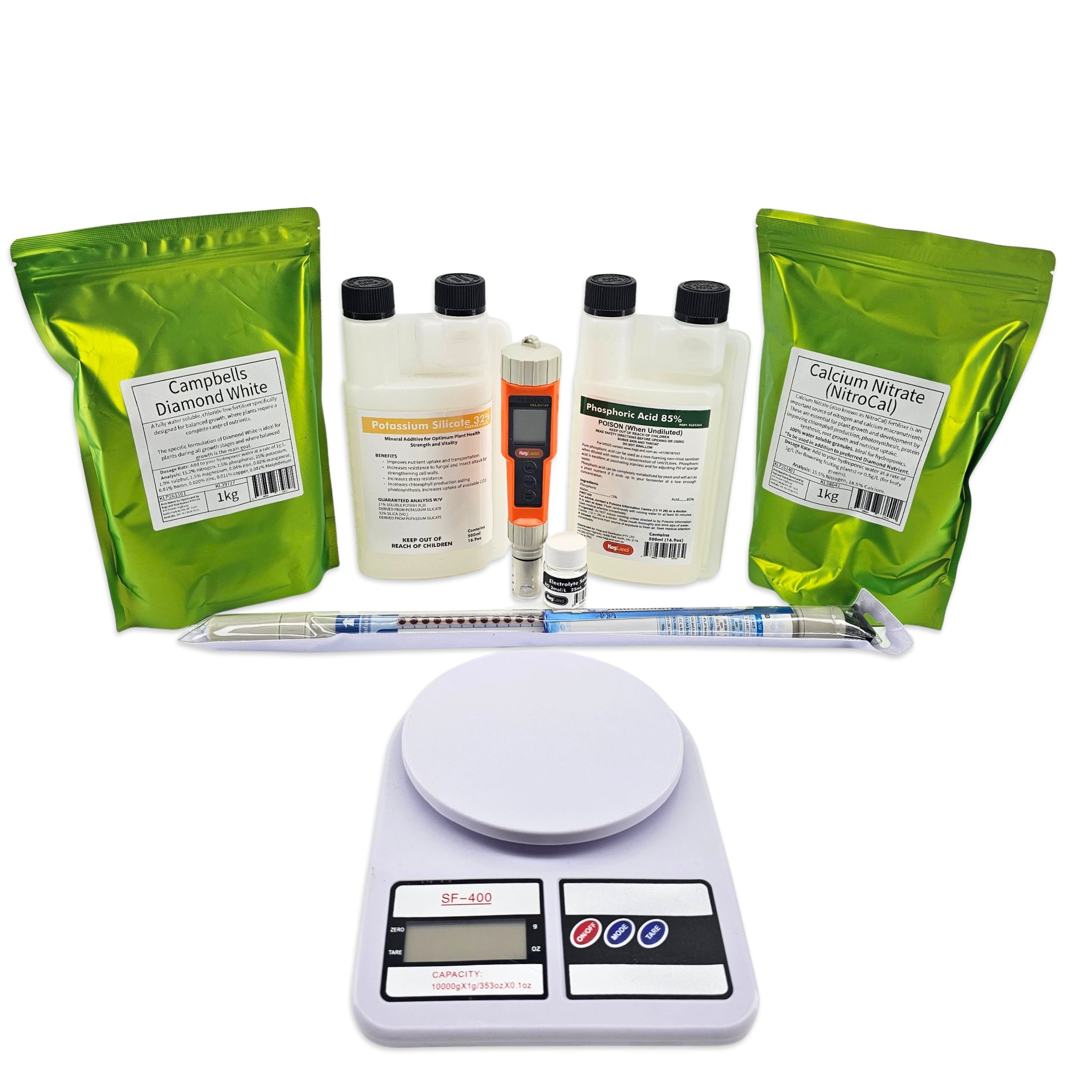 Keep your hydroponic system thriving with our pH measuring tools and premium hydroponic acids and nutrients. Ensure healthy, balanced nutrients and optimal plant growth with easy-to-use solutions for every grower.