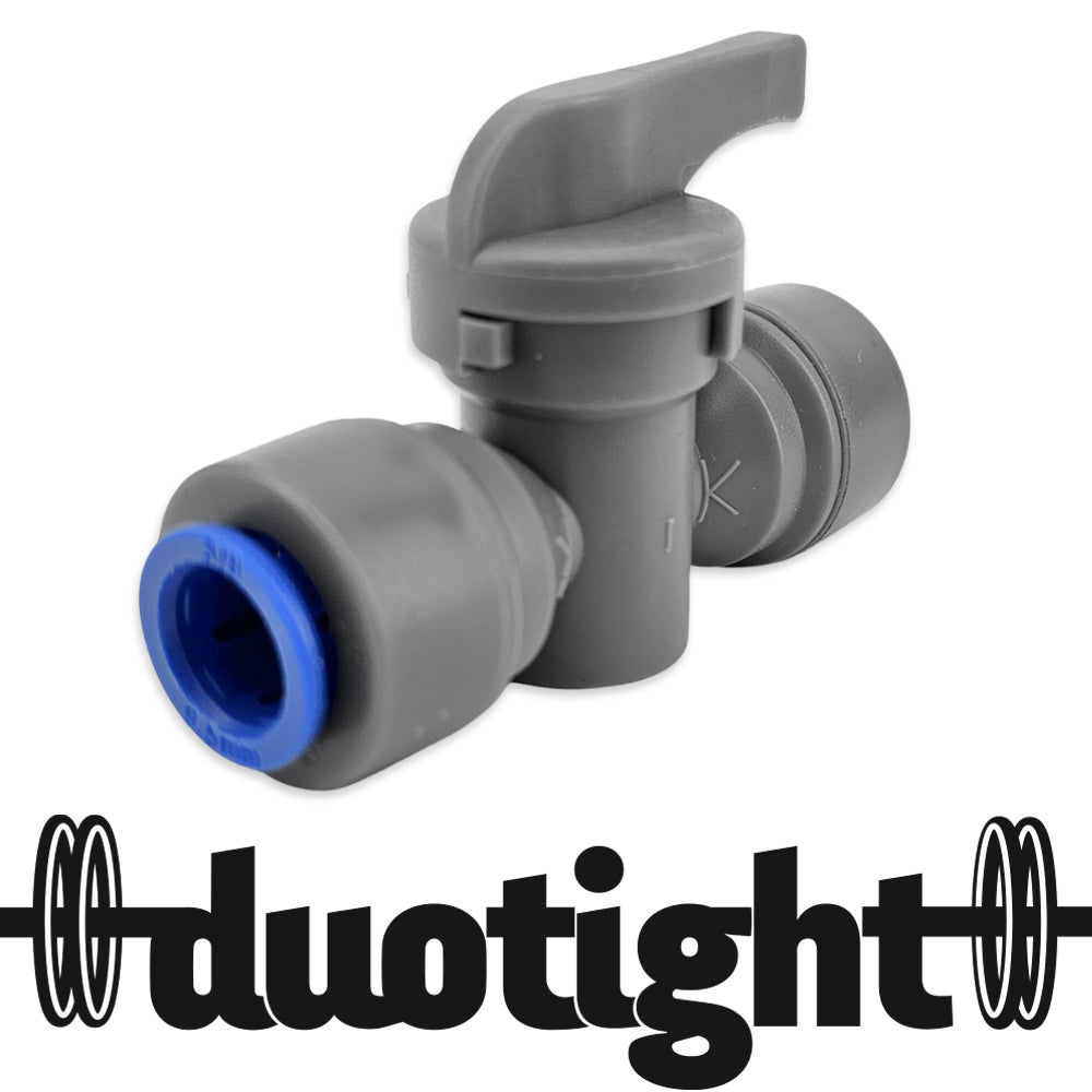 This push in ball valve joiner is suitable for our&nbsp;EVABarrier Beer &amp; Gas hosing in 9.5mm (3/8") OD line to 6.5mm (1/4") OD.