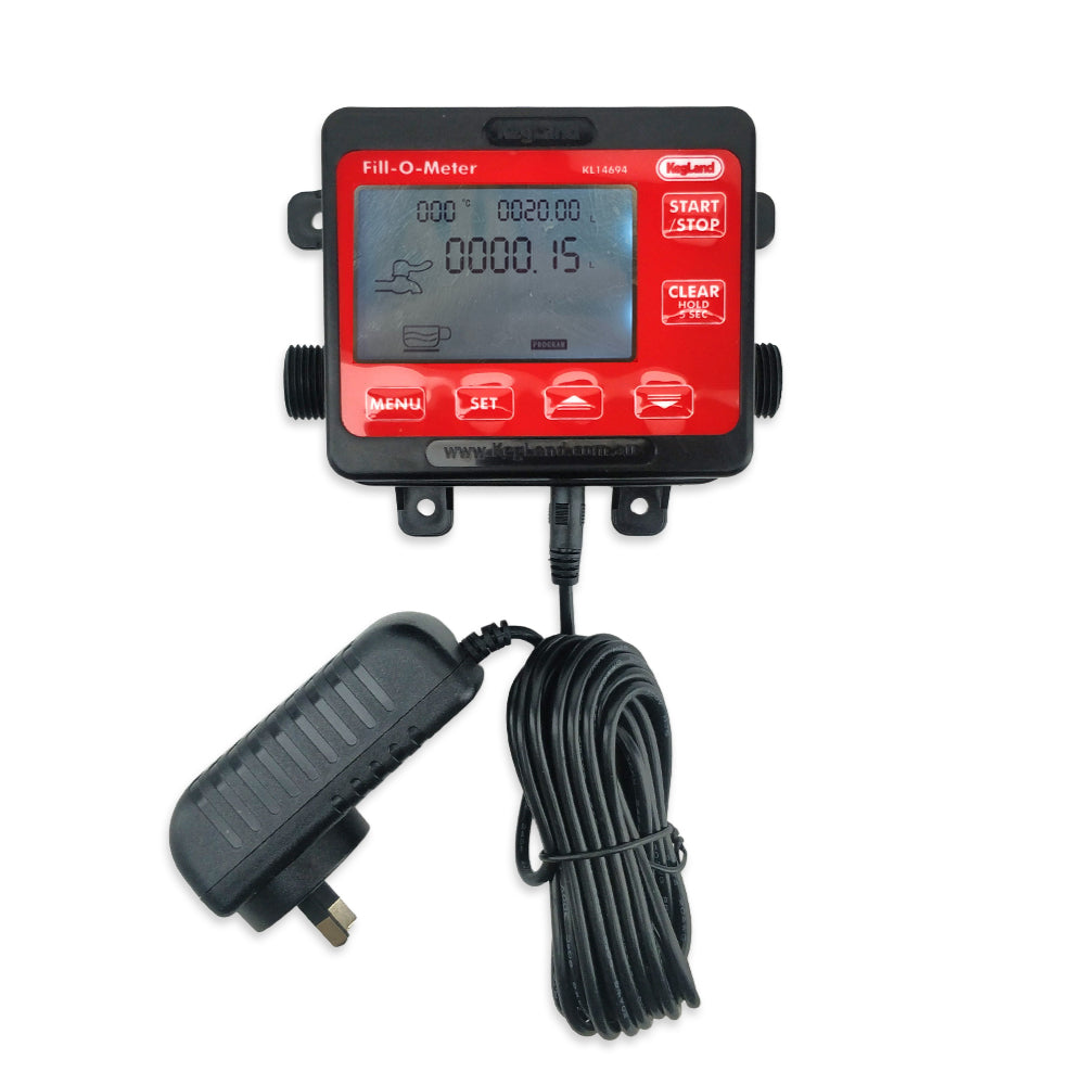 Displays real time flow rate and volume (Liters/Min or Gallons/Min)