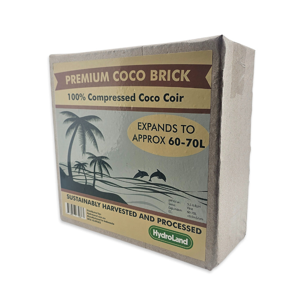 5kg Compressed Coco Coir Peat Block - Hydroponic Substrate Media - Sustainable Paper Packaging