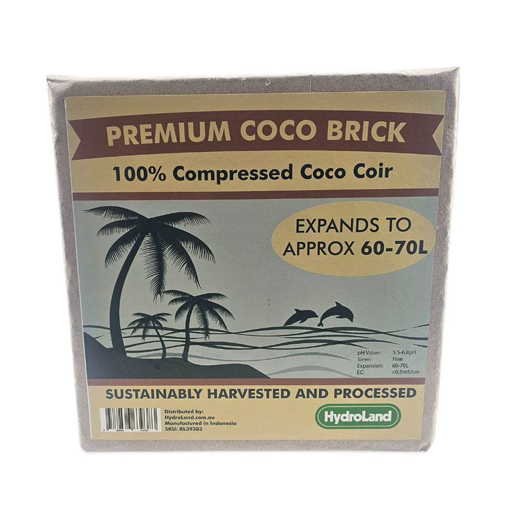 5kg Compressed Coco Coir Peat Block - Hydroponic Substrate Media - Sustainable Paper Packaging