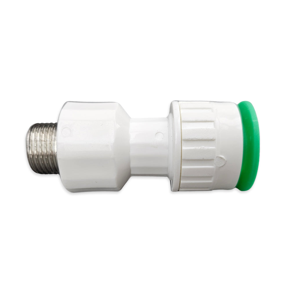 16mm Push In Straight x 1/2 Inch Male (PN1.6) Irrigation / Pneumatic PPR