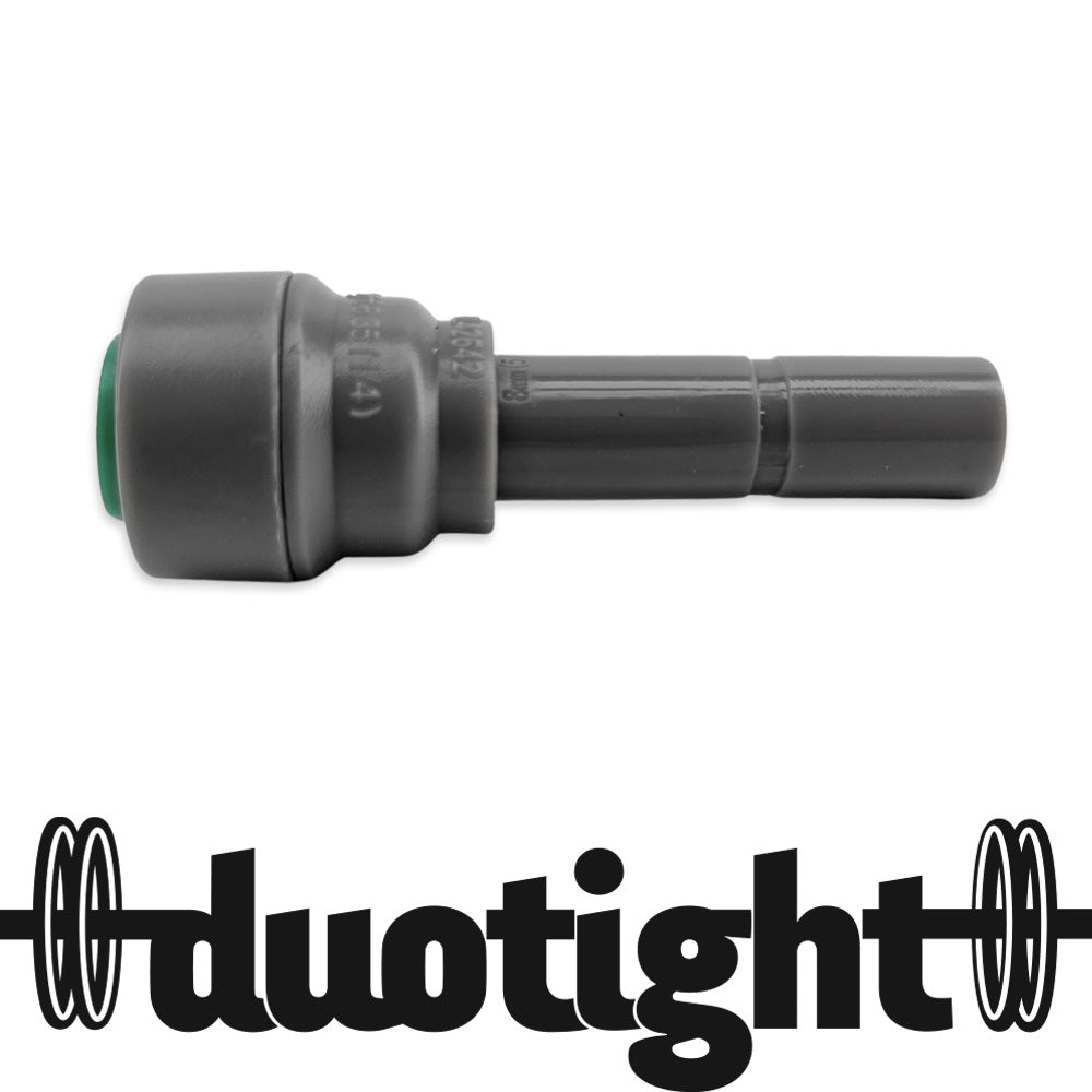 This reducer is suitable for our EVABarrier Beer & Gas hosing 6.35mm (1/4") OD Hosing that can be fitted to any female duotight push fit in 8mm (3/8").