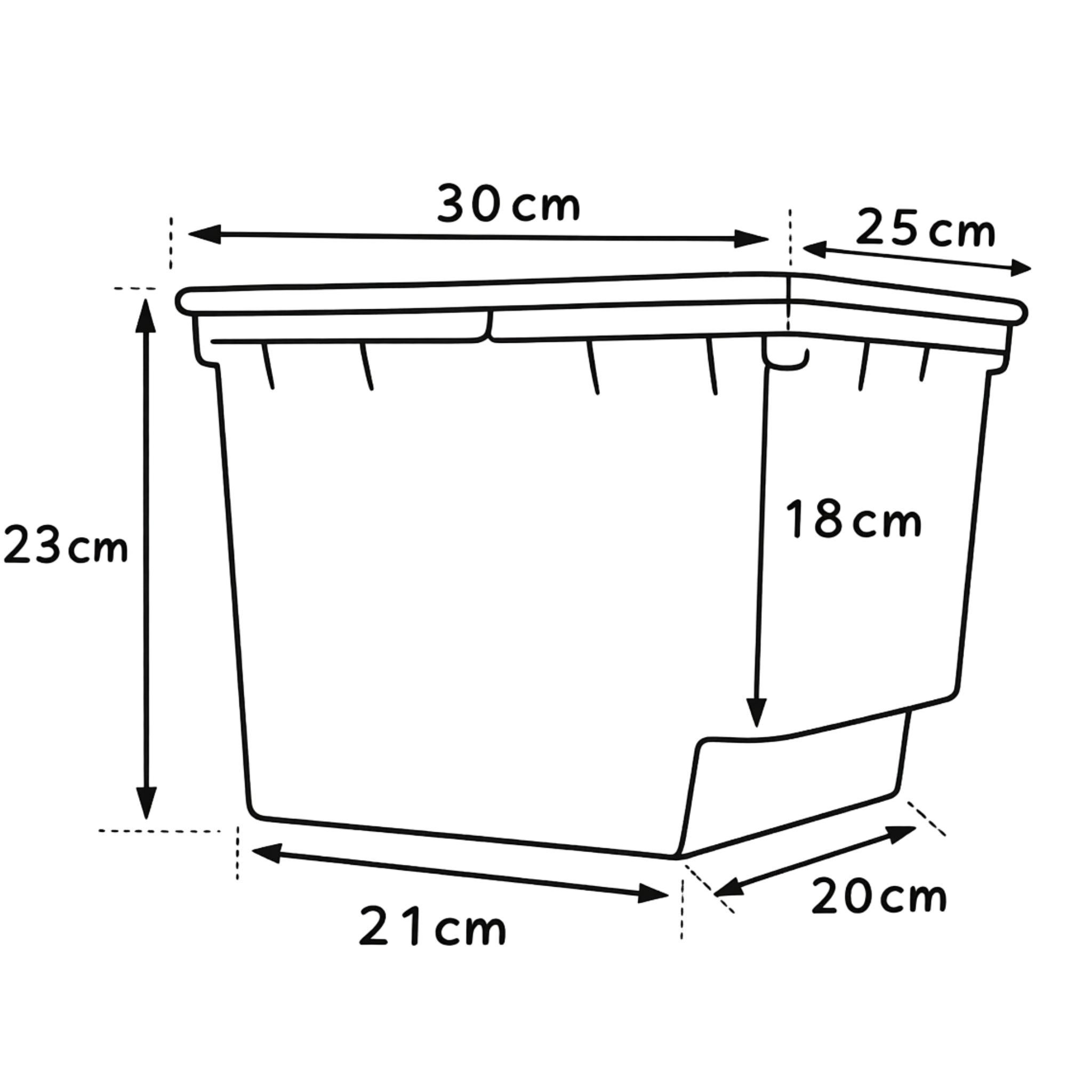 Size / Dimension diagram of the dutch bato bucket.