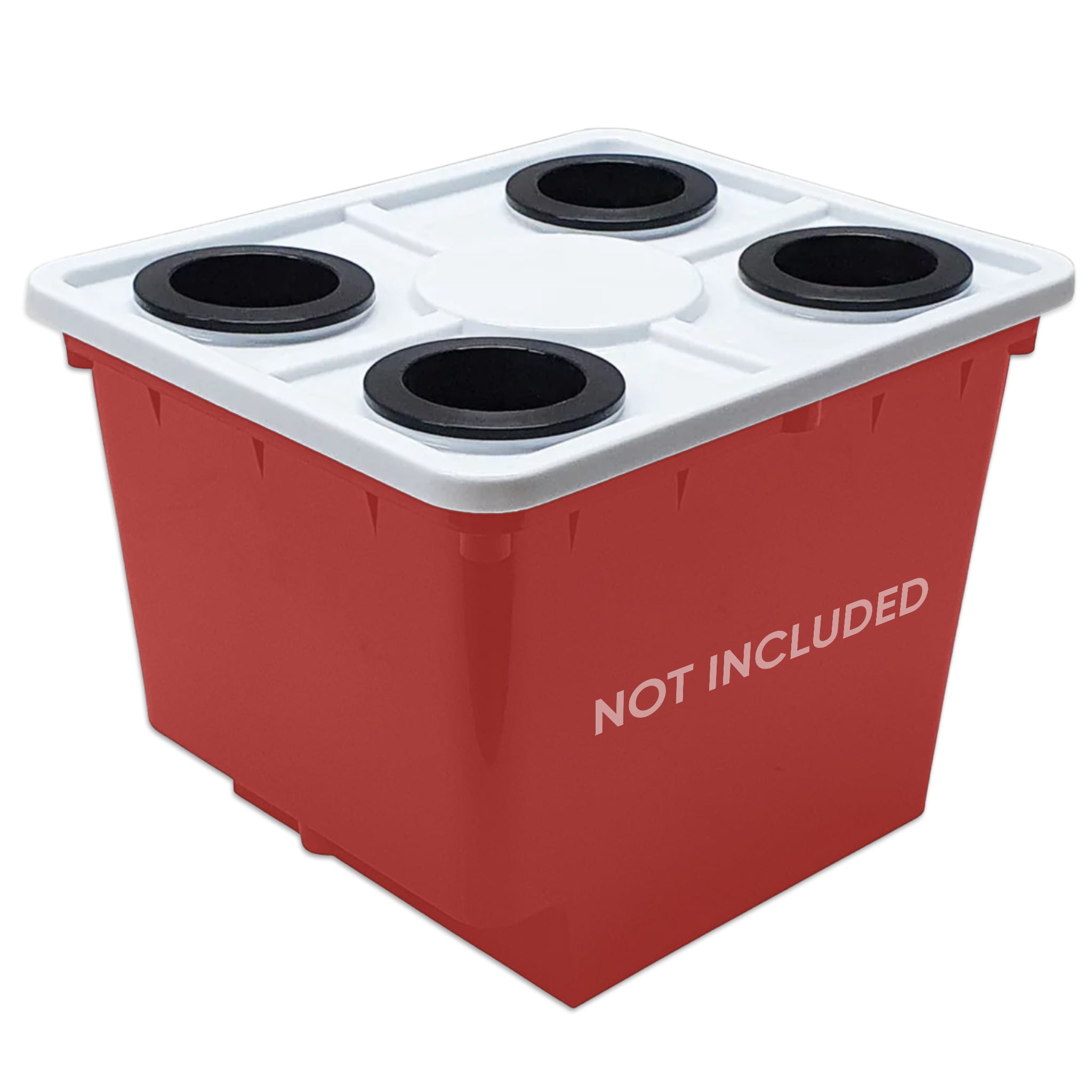 This is a replacement 10 pack of lids with Four Holes / Four Net Pots (100mm x 100mm) for the 11L Dutch Bato Bucket Systems.