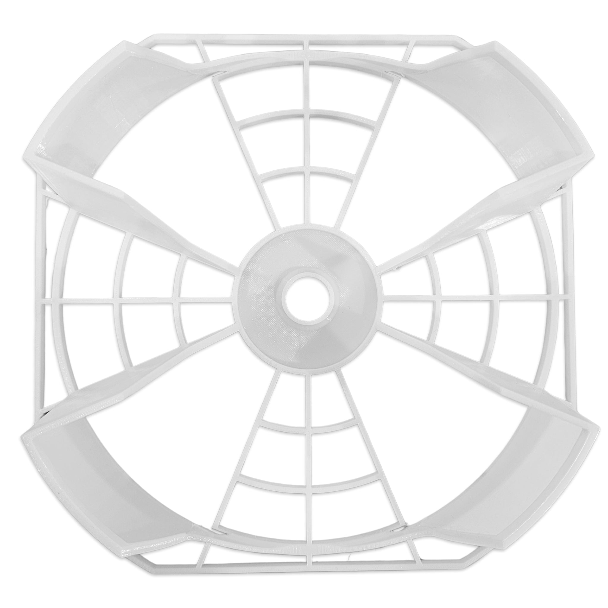White hydroponic Hooch base for spiked wicking systems underside view.